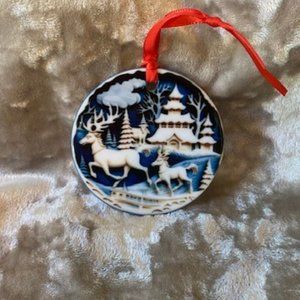 Ceramic Christmas Ornament -Reindeer #1
